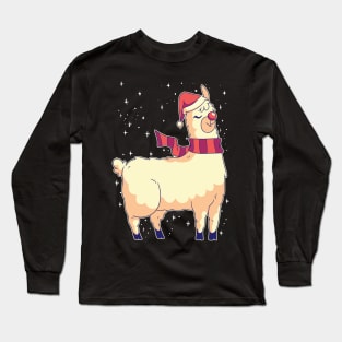 Christmas Alpaca Long Sleeve T-Shirt